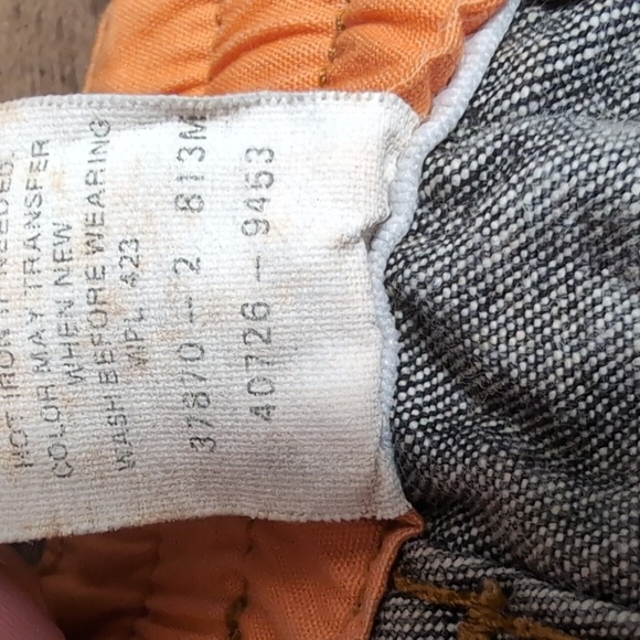 Levis Sport Jeans Vintage 80s Mom Jeans Snap Ankle Grey Acid Wash Orange Accent - Picture 6 of 14